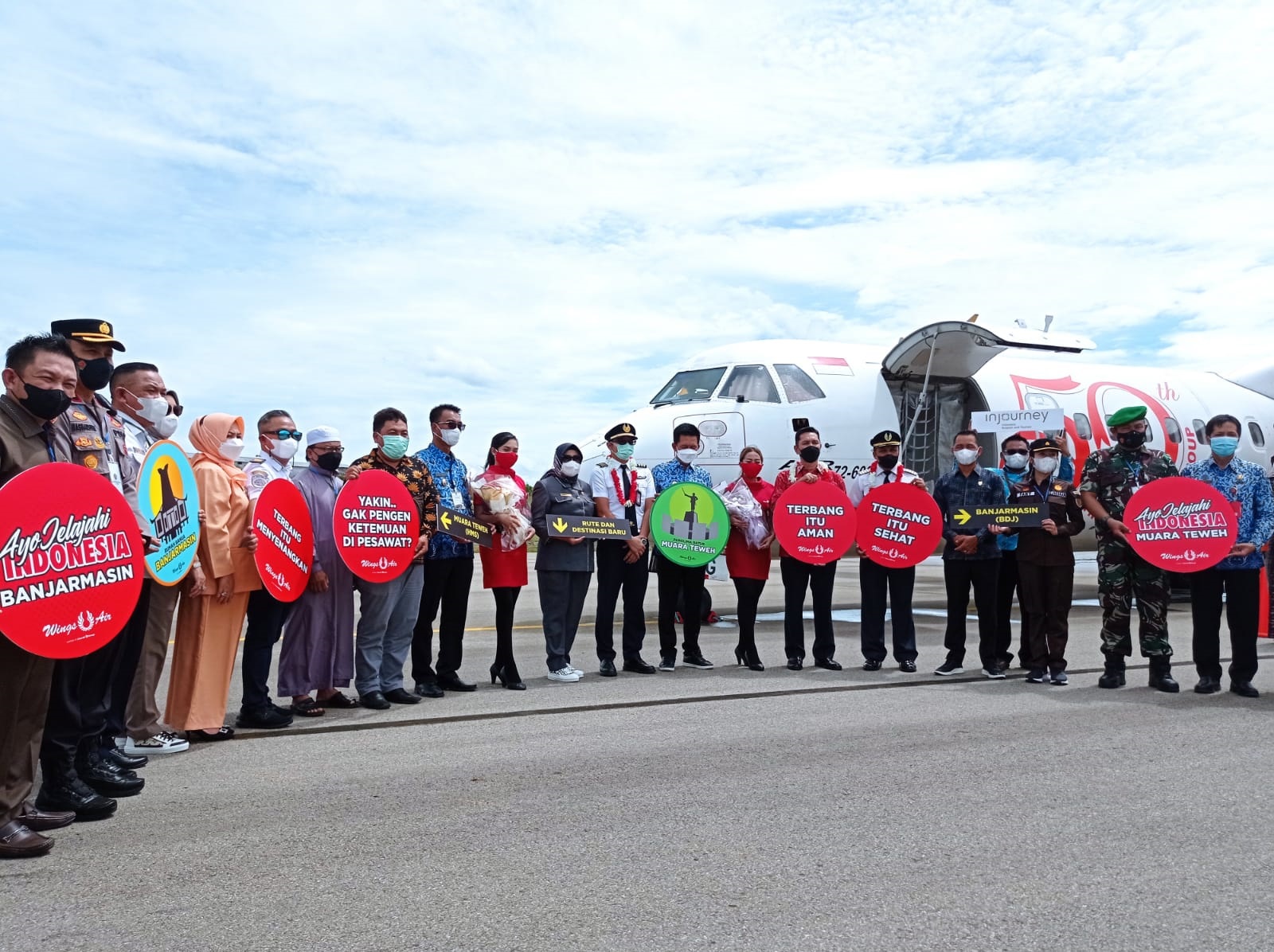Wings Air meresmikan rute penerbangan perdana dari Banjarmasin ke Trinsing